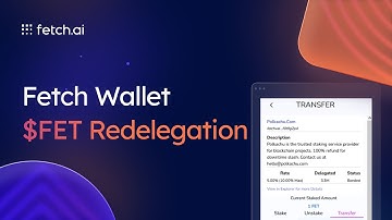 How to Redelegate Staked $FET Tokens | Fetch Wallet Tutorial