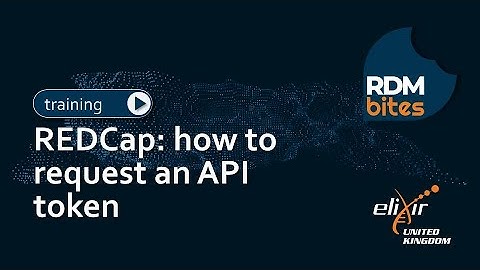 RDMbites | REDCap: how to request an API token