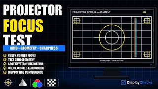 4K Projector Focus & Geometry Test | Grid, Keystone & Corner Sharpness