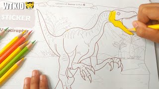 Dinosaur  Coloring Page | ระบายสีไดโนเสาร์ | wtkid screenshot 3