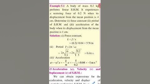 Oscillations video 8 Solved numericals 5.1 to 5.6