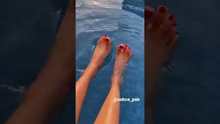 Feet Fetish Red Nails Pink Heel