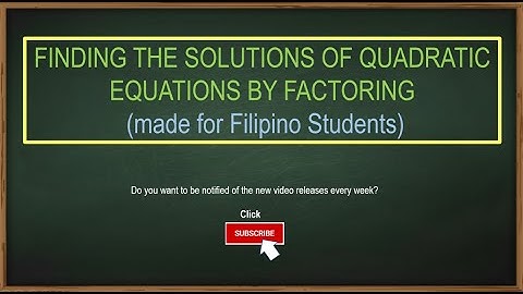 4 SOLVING QUADRATIC EQUATIONS BY FACTORING PART 1