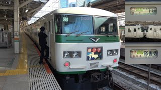 特急「踊り子 3号」伊豆急下田・修善寺行き（185系）　東京駅を発車