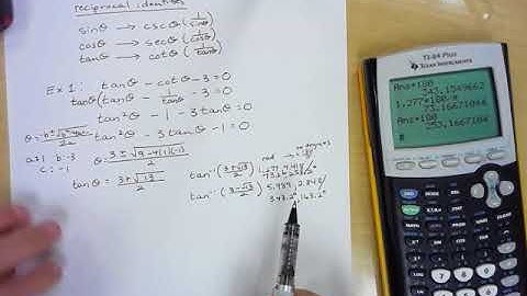 Solving trig equations using reciprocal identities