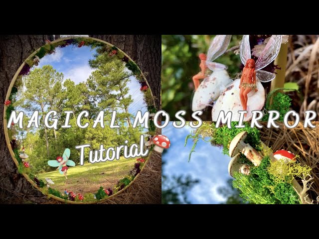 DIY moss mirror art tutorial