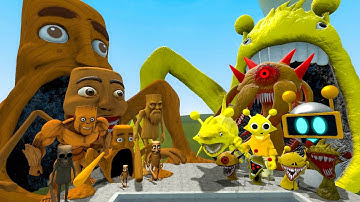 EVOLUTION OF ALL TUNG TUNG TUNG SAHUR SEA EATER VS VS ALL SIMON (YELLOW) SPRUNKI In Garry