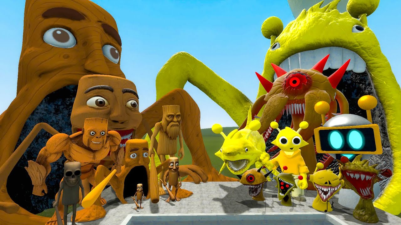 EVOLUTION OF ALL TUNG TUNG TUNG SAHUR SEA EATER VS VS ALL SIMON (YELLOW) SPRUNKI In Garry's Mod!