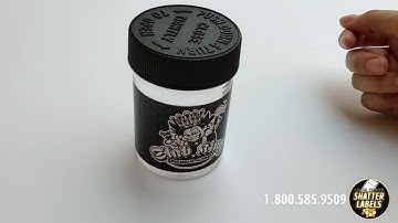 Childproof Jar With Custom Label - Child Resistant  Containers with Childproof Lids