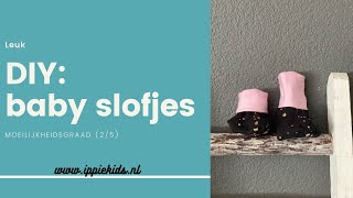 knal Eerlijk Toegangsprijs DIY: Baby slofjes naaien (moeilijkheidsgraad 2/5) gratis naaipatroon -  YouTube