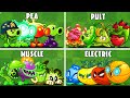 PvZ2 - 5 Plant Teams PEA x PULT x SPEAR x MUSCLE x ELECTRIC - Which Team is Best ?