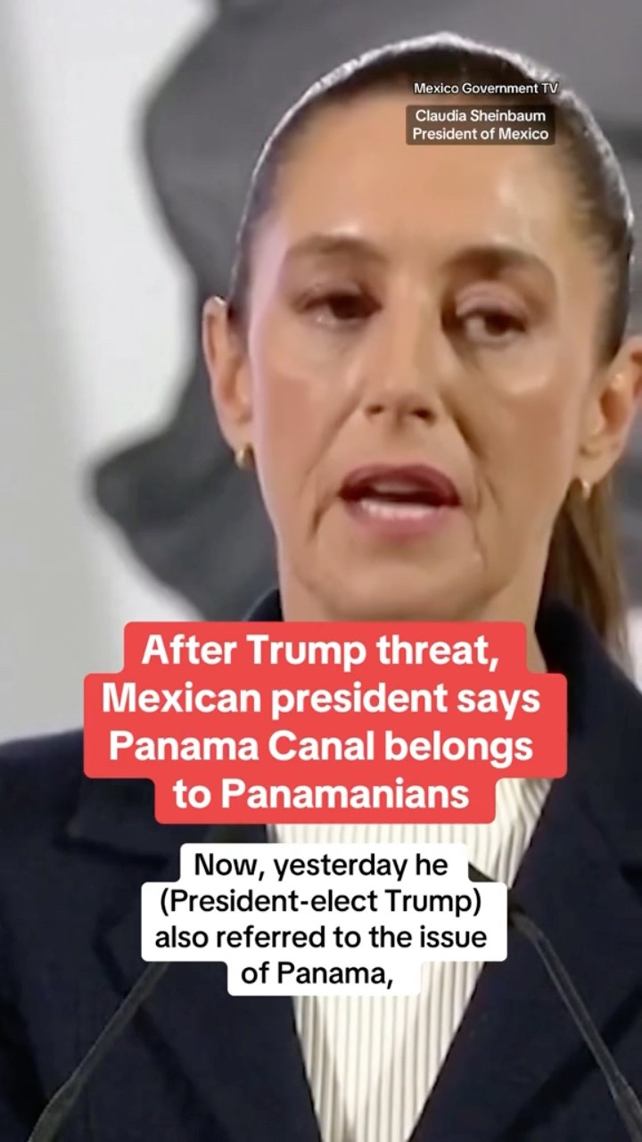Mexican president says Panama Canal belongs to Panamanians after Trump threat #shorts