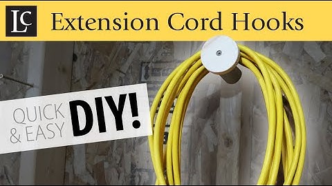 Very Simple DIY Extension Cord Hangers — Shop Organization
