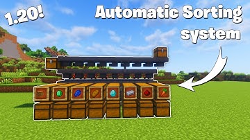 Minecraft EASY Automatic Sorting System 1.20 Tutorial