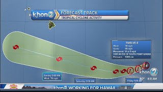 A tropical depression forms in the Central Pacific