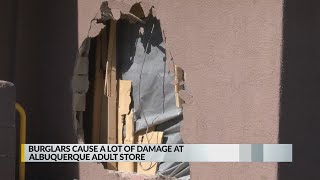 APD search for suspects who robbed adult shop