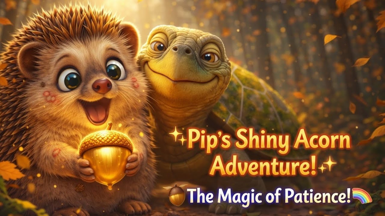 Hedgehog’s Shiny Acorn Hunt|Pip’s Shiny Acorn Adventure. A Beautiful Patience Story for Kids 
