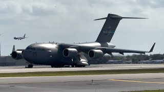 Thunderbirds C17 and Crew Arrive at FLL for the 2024 Fort Lauderdale Air Show