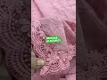 Pure cotton chikan fully embroidered #suits with lace work and faux mirror #shorts