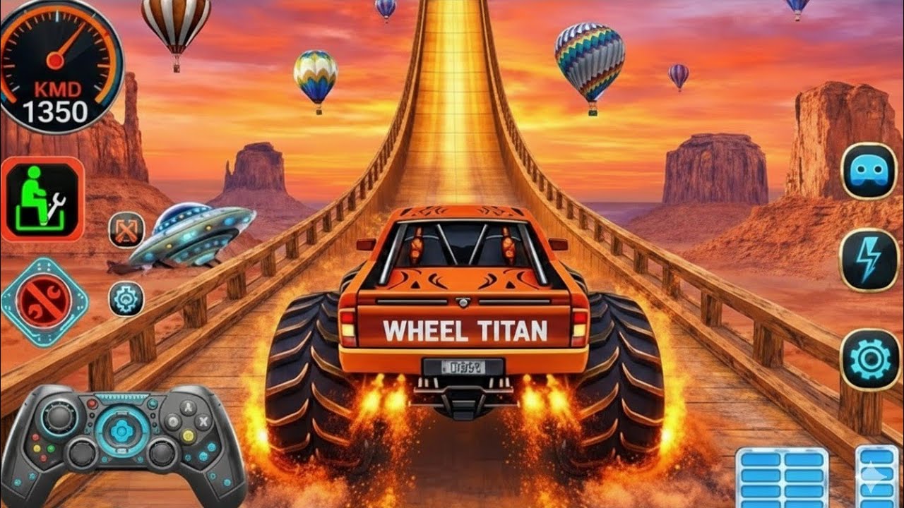 Mega Ramp Challenge! 🤯 Super Crazy GT Monster Truck Racing Stunts | Android Gameplay