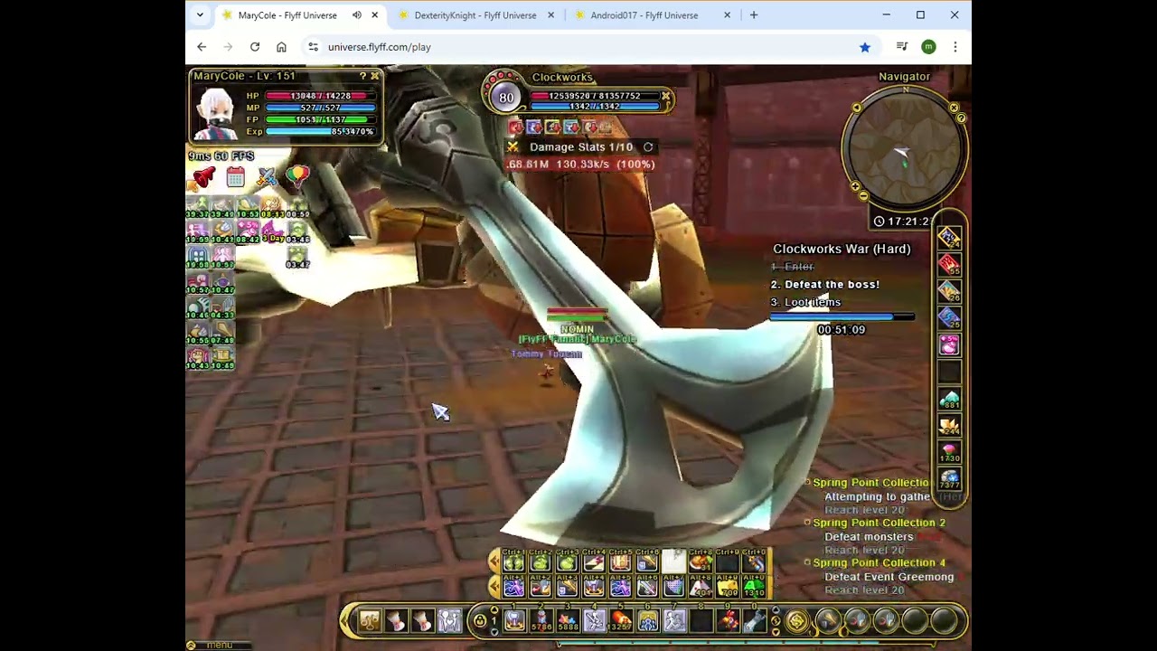 Flyff Universe  Knight 150 DEX / XXX STR CW Hard mode