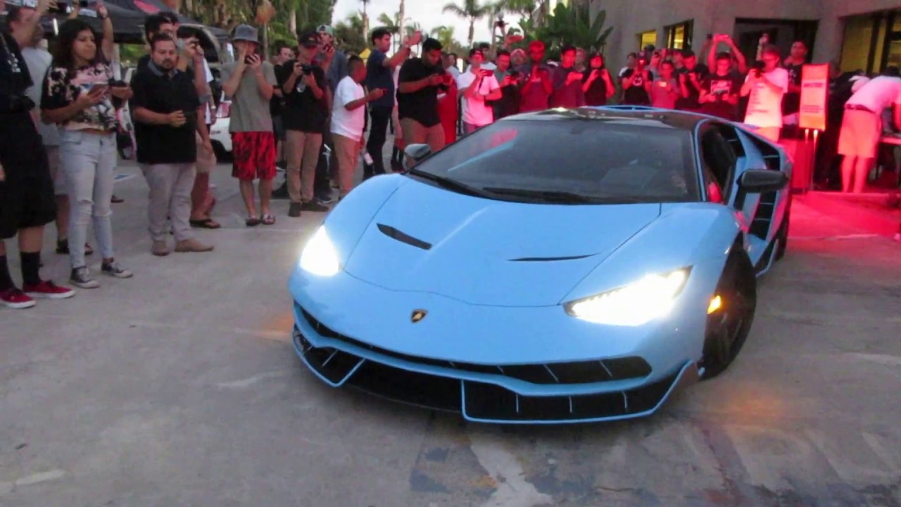 Blu Cepheus Lamborghini Centenario W Revving Youtube