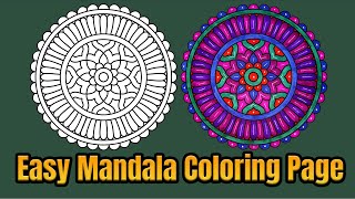 Mandala Coloring Page Colored With Relaxing Music Colored By Osman Mandalas World 29