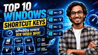 কম্পিউটার দ্রুত চালানোর জন্য Top 10 Windows Shortcut Keys | Windows Tips &amp; Tricks|