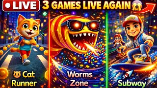 GamingCafe 🎮 is live! 😱 3 GAMES LIVE AGAIN! Worms Zone + Subway + Cat Runner 🔥 BIG RECORD TODAY🔥 screenshot 5