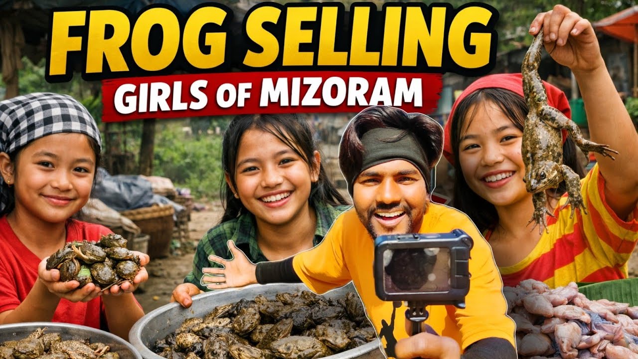 Mizoram Girl Selling Frog 🐸 | India’s Most Unique Market!