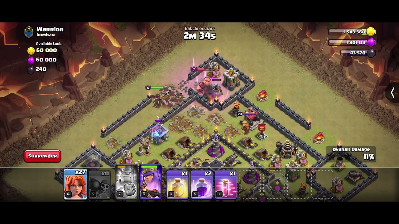 Another war in town hall 9 base 🎯🎯
