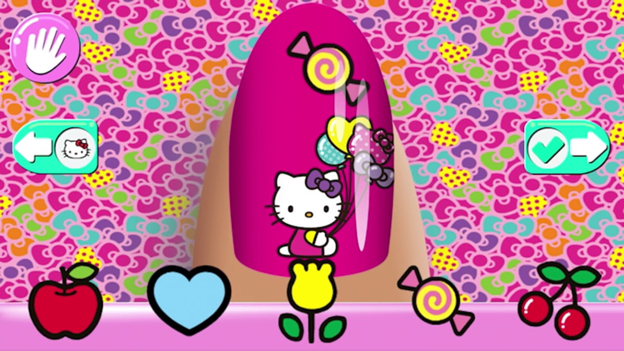 Jogos de meninas infantil/Designer de Unha da Hello Kitty🎯Game play ...