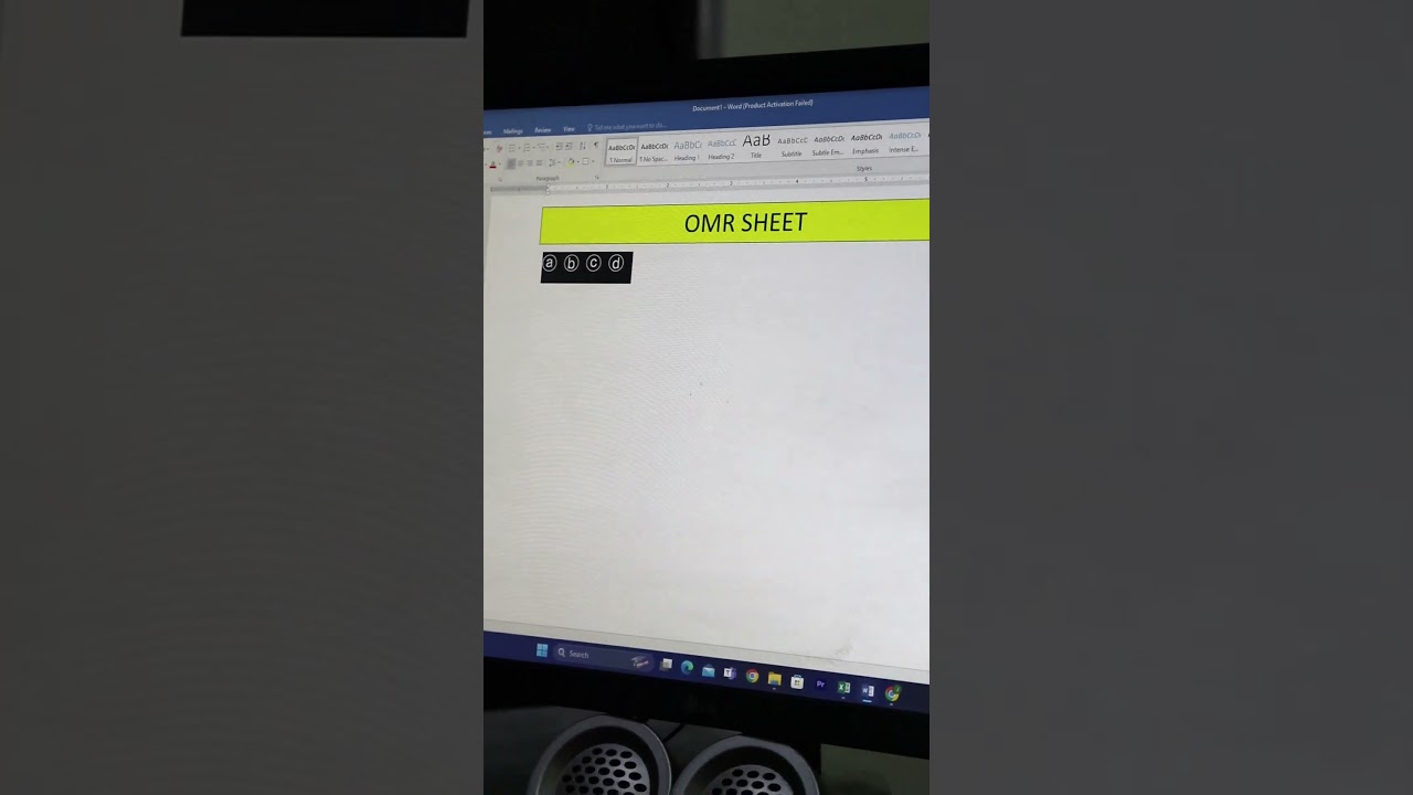 OMR SHEET IN MS WORD