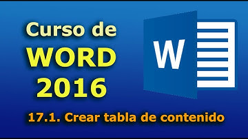 Curso de Word 2016. 17.1. Crear tabla de contenido. Tutorial desde cero hasta nivel avanzado