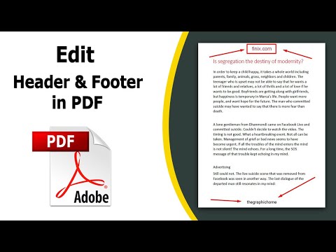 ვიდეო: შემიძლია დავამატო ქვედა კოლონტიტული PDF დოკუმენტში?