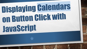 Displaying Calendars on Button Click with JavaScript