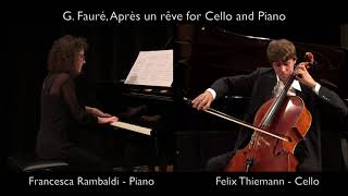 G. Fauré, Après un rêve for Cello and Piano