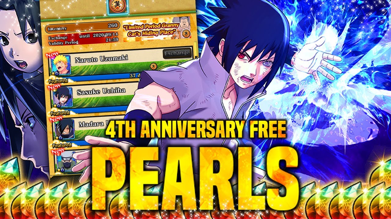 HOW TO GET 150 MORE FREE PEARLS! 4th Anniversary Naruto