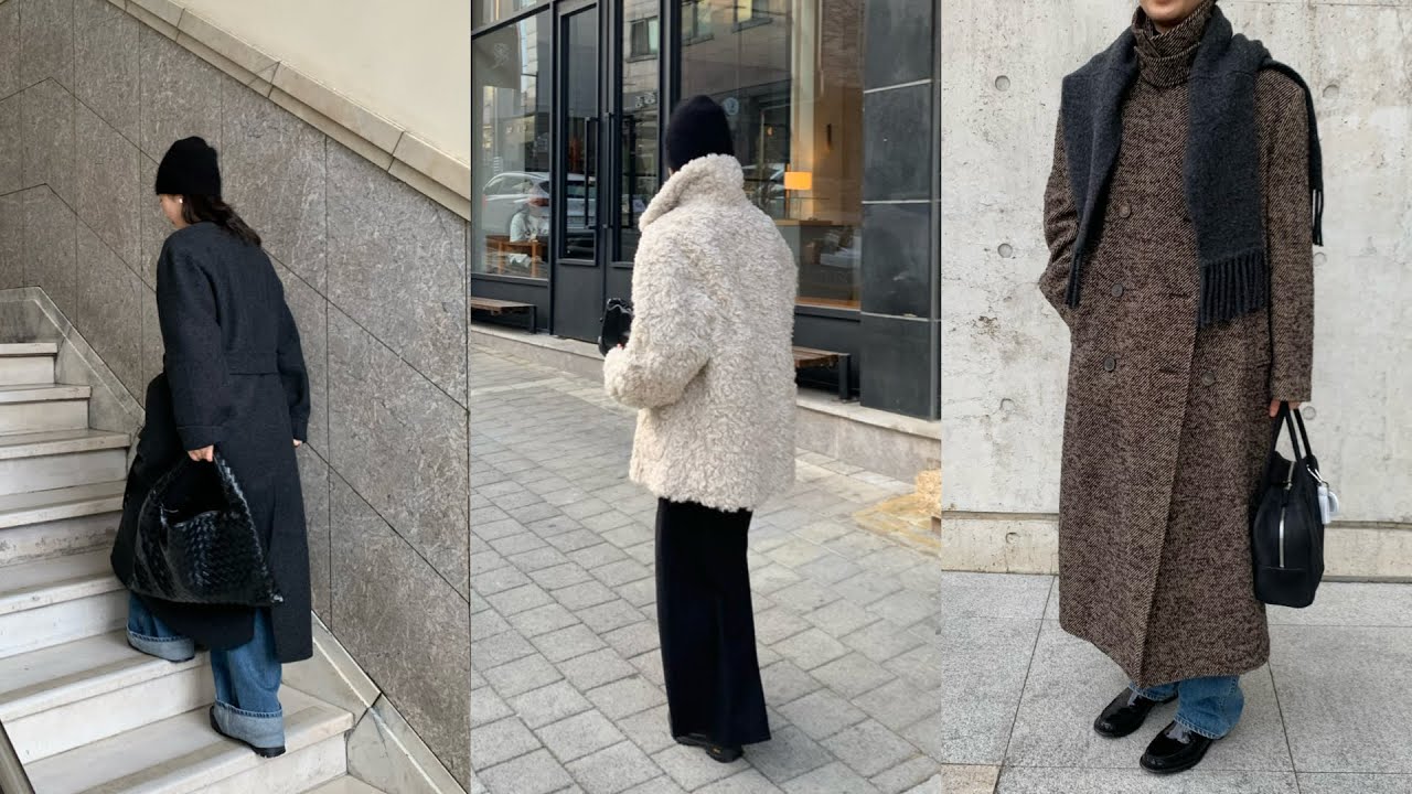 Vlog | 겨울 데일리룩(롱코트&시어링코트) | 문달 | 페블엠 | 블루브릭 | 얼바닉30 | 엘보른 | 킨더살몬 | le917 | hehr | che | 투티에 | 케리에르