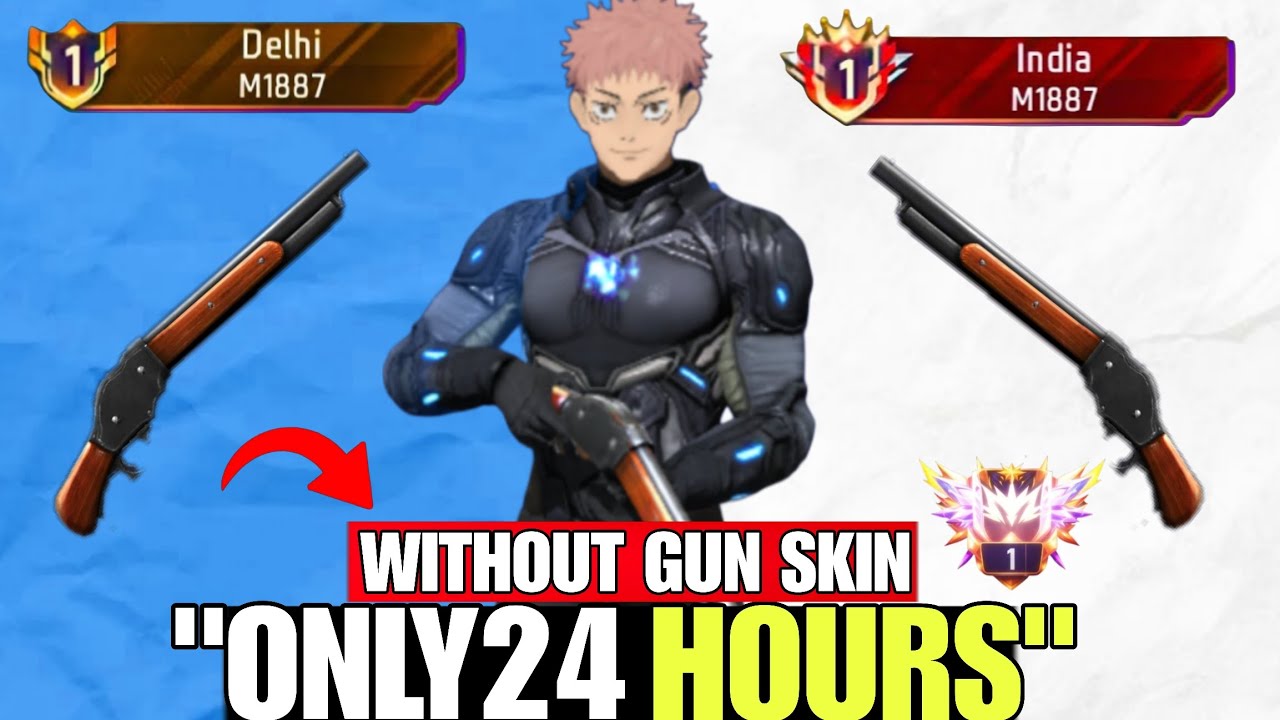 Pushing Top 1 Title in ( M1887 ) 🤯 Without Using GunSkin 💀 | In Only 24 HOURS 😳 : Garena Free Fire