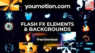 Flash FX Elements And Backgrounds | Free - Energy & Lightning (Ae)