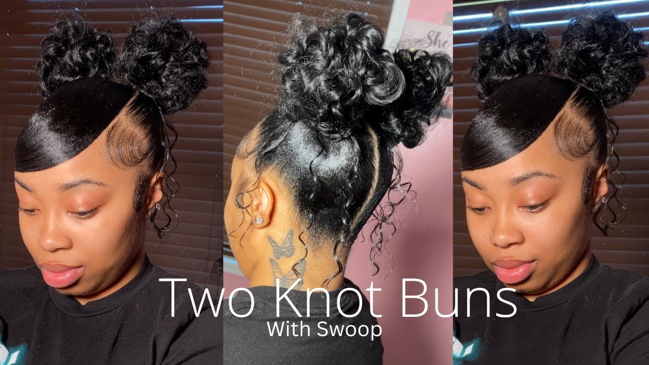 SlayMas✨ Two Knot Buns With Swoop🤍