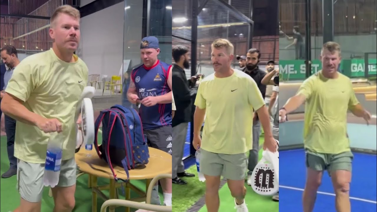 David Warner Leading Karachi Kings In Padel Tennis | HBL PSL 10 | Fun Game