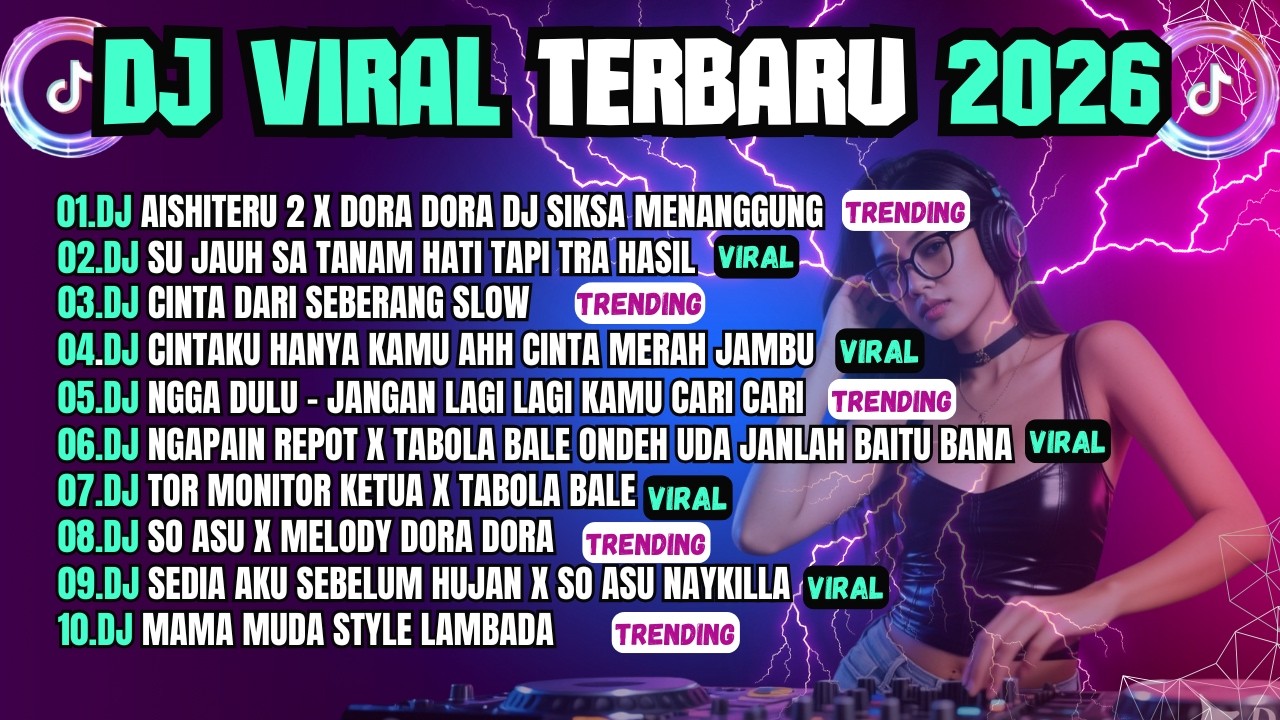 KUMPULAN DJ TIKTOK TERBARU 2026 VIRAL🎵 DJ AISHITERU 2 X DORA DORA SIKSA MENANGGUNG RINDU 🎵 SLOW FULL