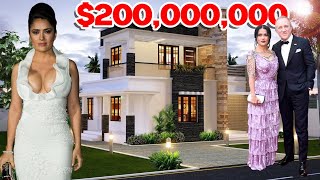 Salma Hayek Luxury Lifestyle 2024! Billionaire Husband, Age, CARS, House, Net Worth, and Movie