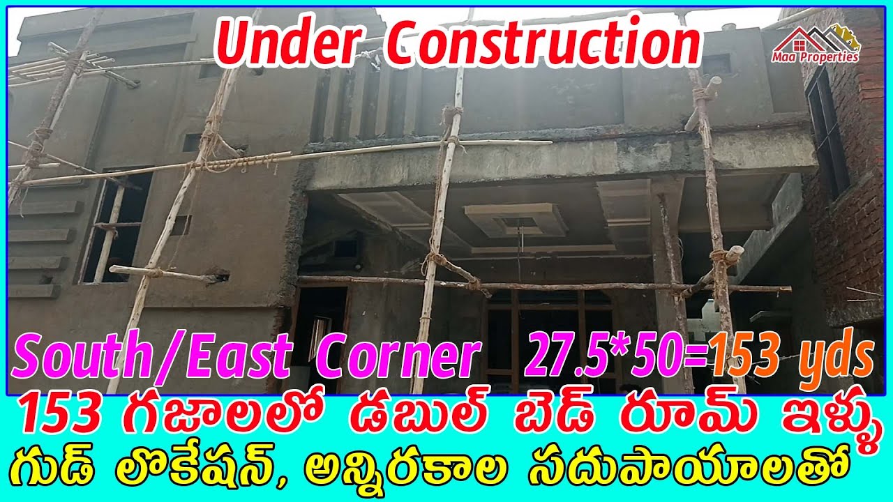 New House for Sale South/East Corner Bit 153 yds house 95 Lakhs