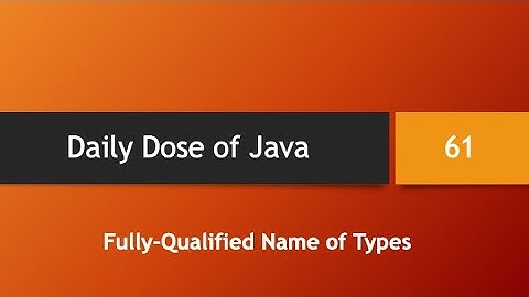 Daily Dose of Java -- Part 61: Fully-Qualified Name of Types and CLASSPATH