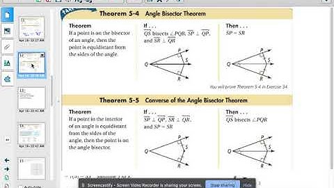 5.2 Perpendicular and Angle Bisectors