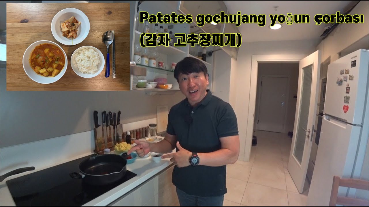 Kore yemek tarifi, Patates gochujang yoğun çorbası (감자 고추장찌개) www.seoulplazaturkey.com