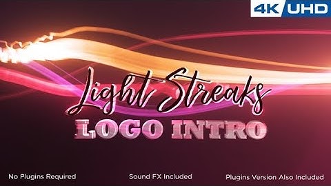 Light Streaks Logo Intro (After Effects template)